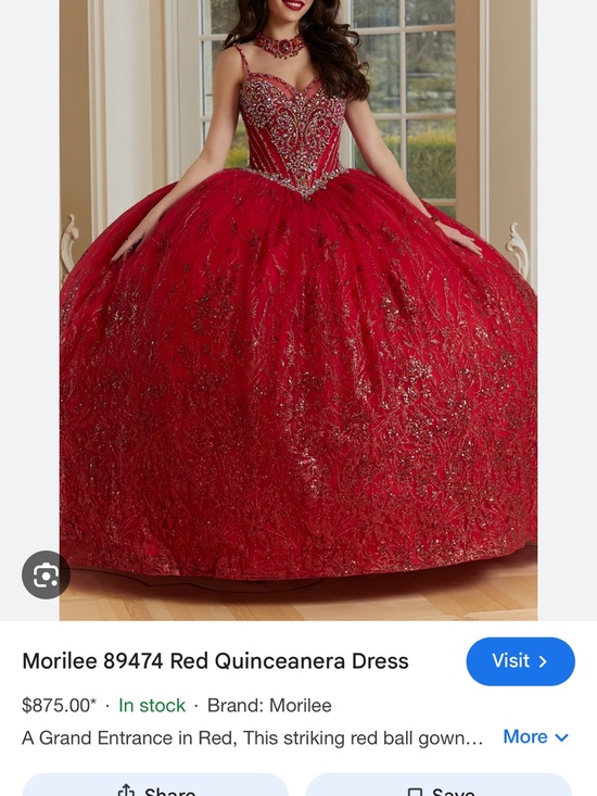 Mori Lee Dresses & Skirts - Mori Lee Red Beaded Ball Gown